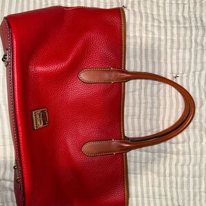Dooney & Bourke Red and Brown Tote